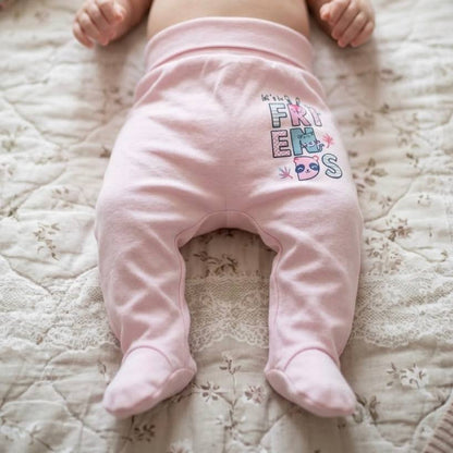 Pantalon bébé en coton doux ( pieds fermés )