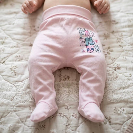 Pantalon bébé en coton doux ( pieds fermés )