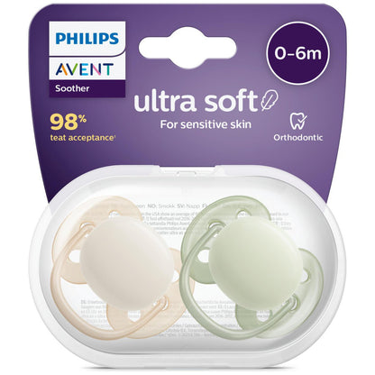Philips Avent - Sucette 2 pieces - Ultra Soft SCF091/32