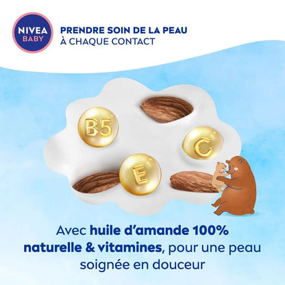 NIVEA – Baby Soft Crème Visage & Corps Hydratante à l’Huile d’Amande & Vitamines B5, C, E