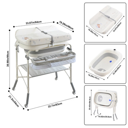 POPYPAPA – Baignoire et table à langer pliables 6 en 1