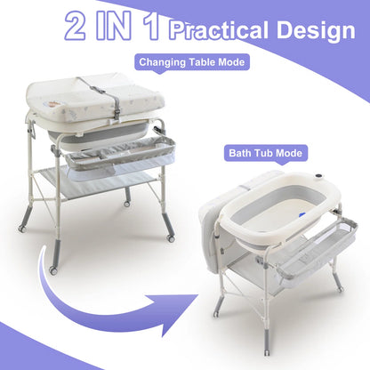 POPYPAPA – Baignoire et table à langer pliables 6 en 1