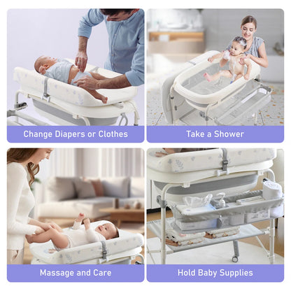 POPYPAPA – Baignoire et table à langer pliables 6 en 1
