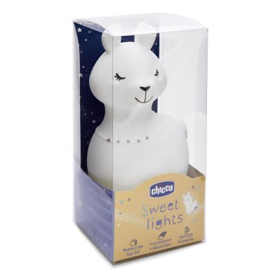 Chicco – Veilleuse Sweet Lights rechargeable et portable – Motif lama