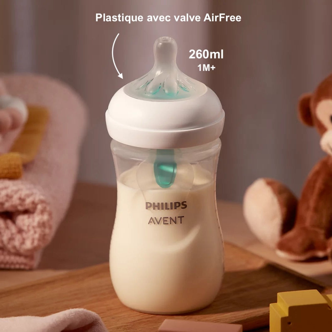 Philips Avent - Biberon en Plastique valve AirFree - Naturelle