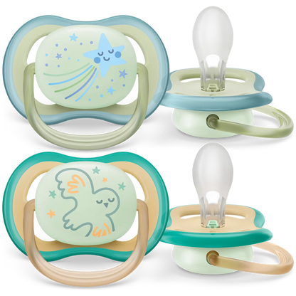 Philips Avent - Sucette 2 pieces - Ultra Air Nighttime SCF376/17