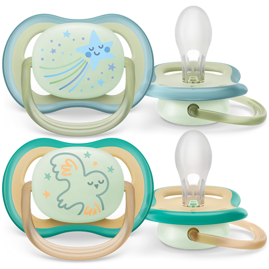 Philips Avent - Sucette 2 pieces - Ultra Air Nighttime SCF376/17