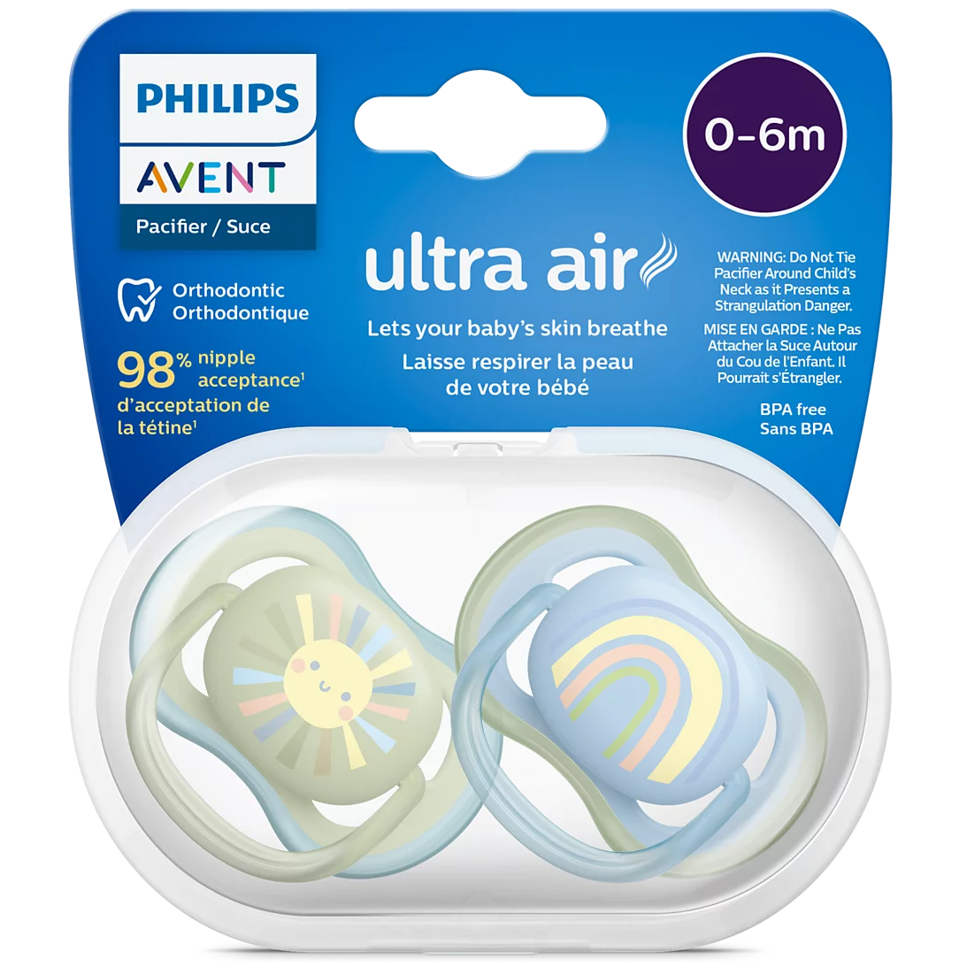 Philips Avent - Sucette 2 pieces - Ultra Air SCF085/30