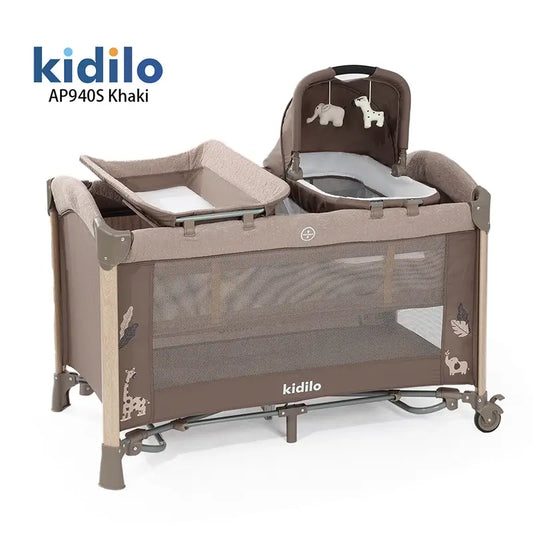 Kidilo – Lit bébé multifonction + parc de jeu + table à langer – Modèle AP940S