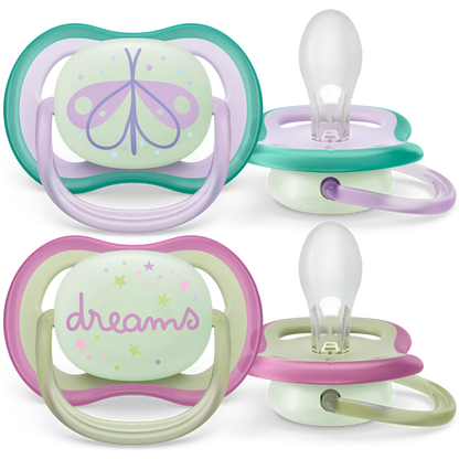 Philips Avent - Sucette 2 pieces - Ultra Air Nighttime SCF376/17