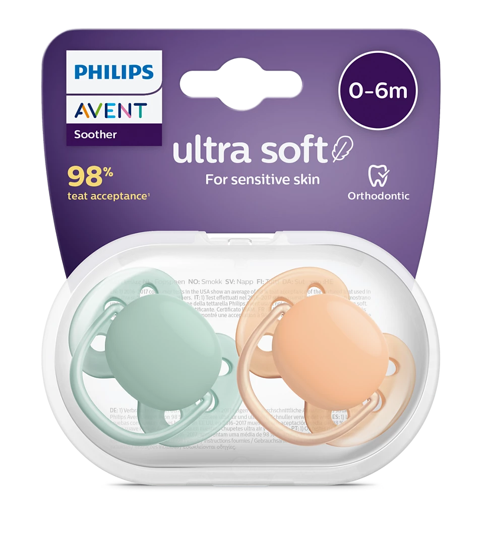 Philips Avent - Sucette 2 pieces - Ultra Soft SCF091/03