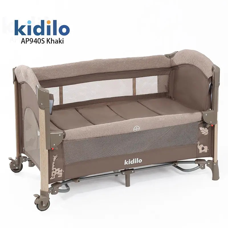 Kidilo – Lit bébé multifonction + parc de jeu + table à langer – Modèle AP940S