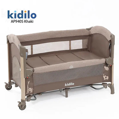 Kidilo – Lit bébé multifonction + parc de jeu + table à langer – Modèle AP940S