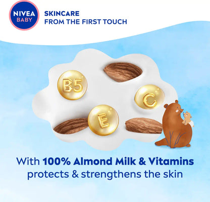 NIVEA – Baby Soft & Light Lotion à l’Amande & Vitamines B5, C, E – Hydratation Douce & Protection Quotidienne