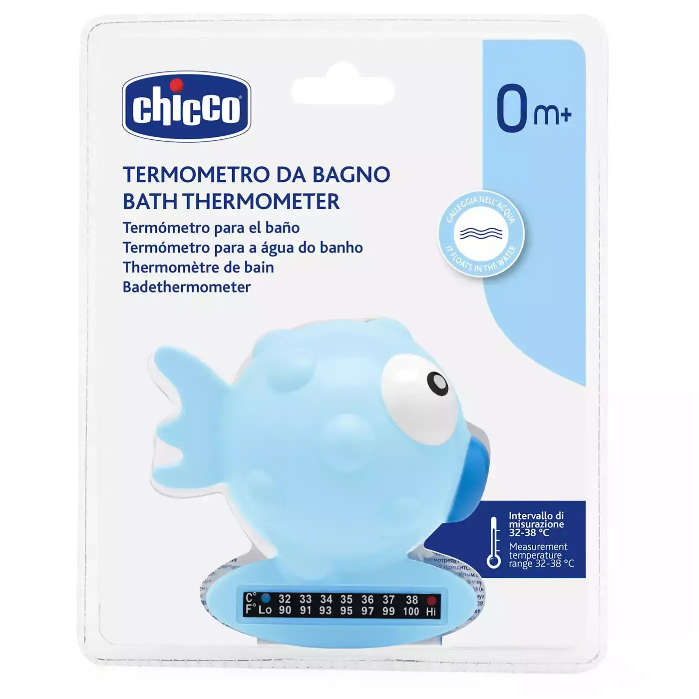 Chicco – Thermomètre de bain pour bébé – Motif poisson