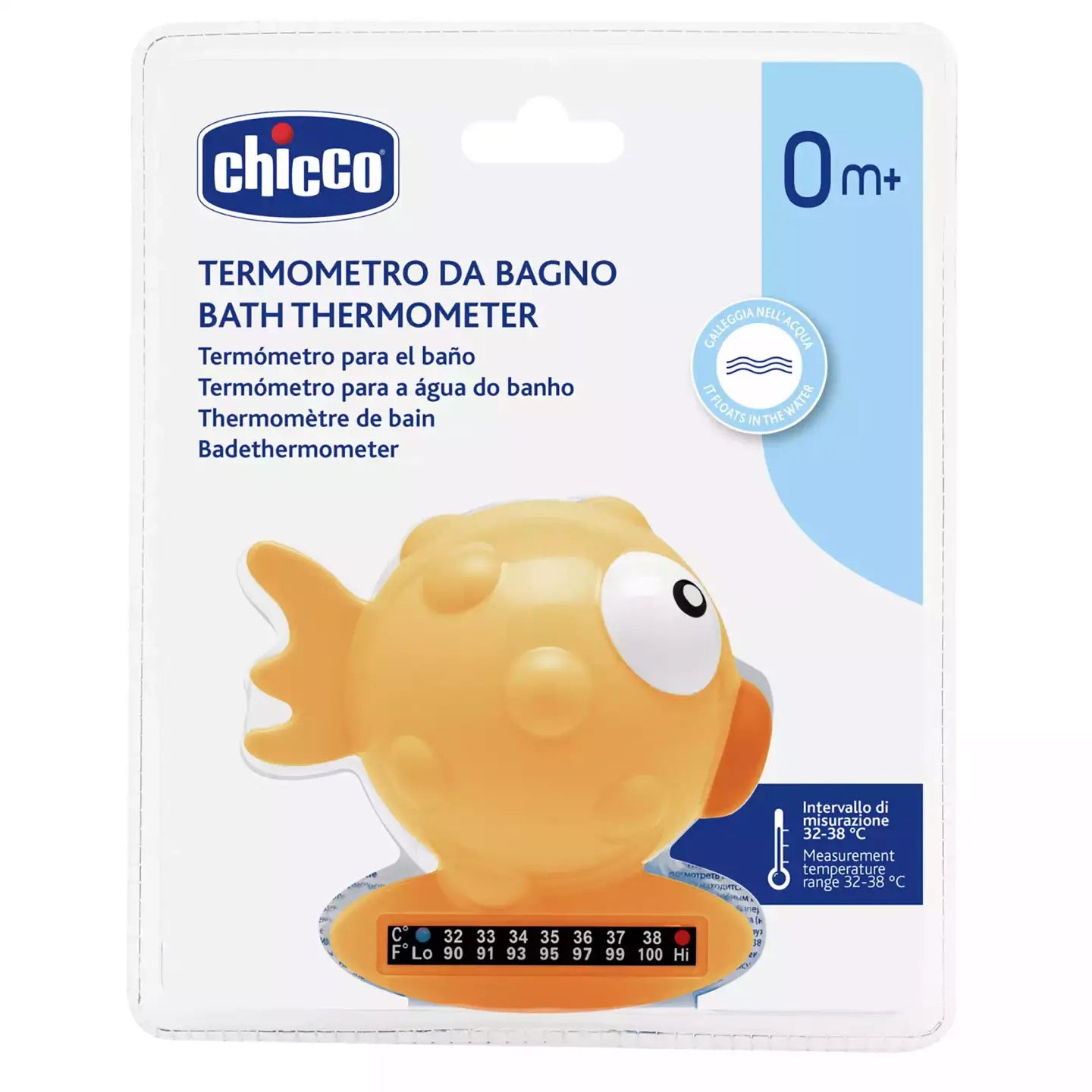 Chicco – Thermomètre de bain pour bébé – Motif poisson