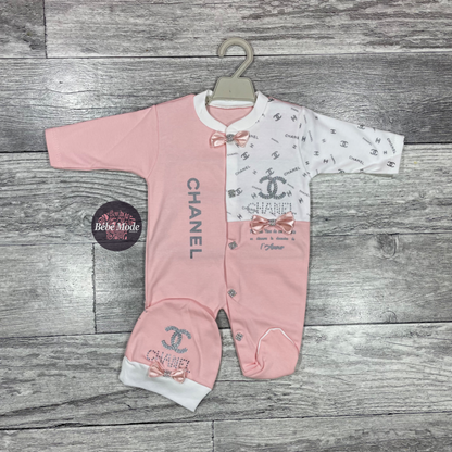 Grenouillère 2 pièces – CHANEL – Coton – Nouveau-né