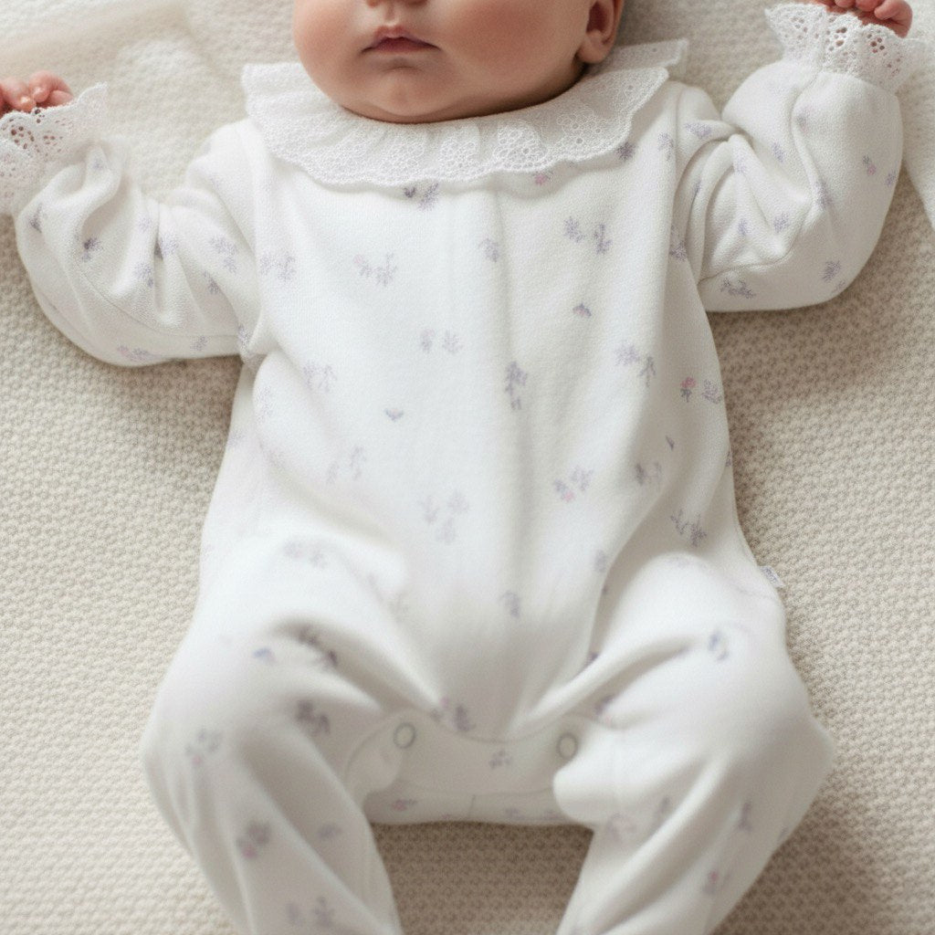 Grenouillère bébé en velours