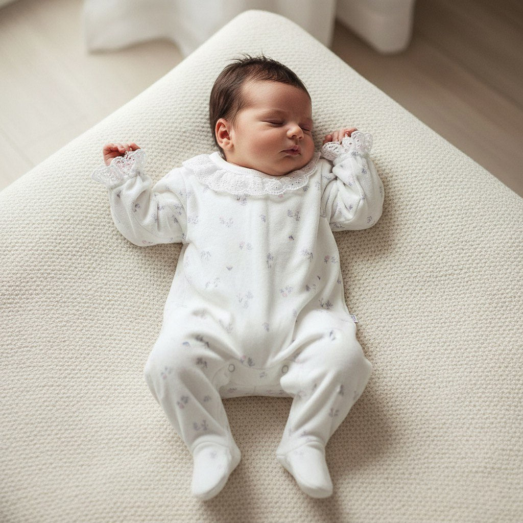 Grenouillère bébé en velours