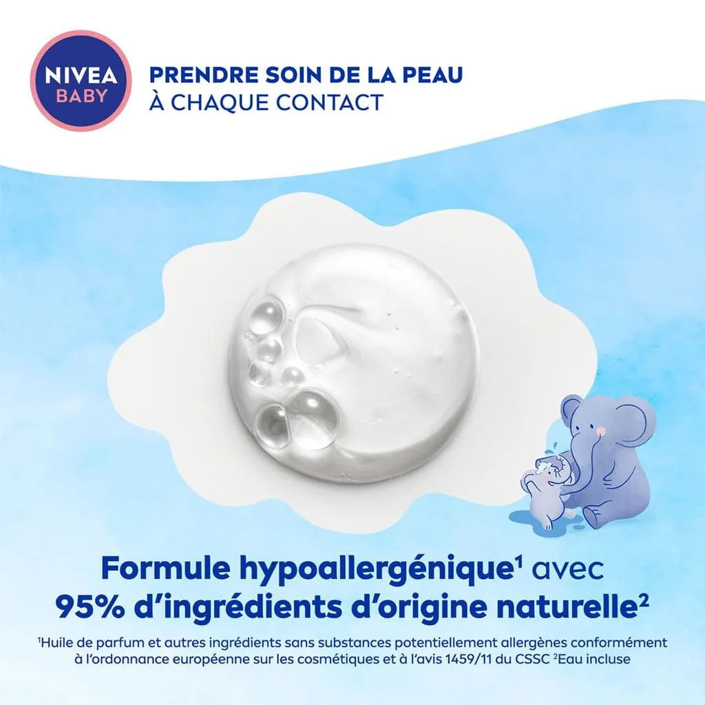 NIVEA – Baby Shampooing Douceur & Soin à l’Huile d’Amande & Vitamines B5, C, E – Sans Larmes