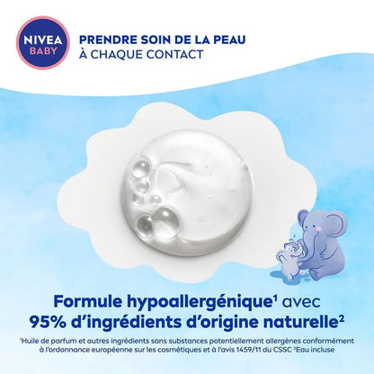 NIVEA – Baby Shampooing Douceur & Soin à l’Huile d’Amande & Vitamines B5, C, E – Sans Larmes