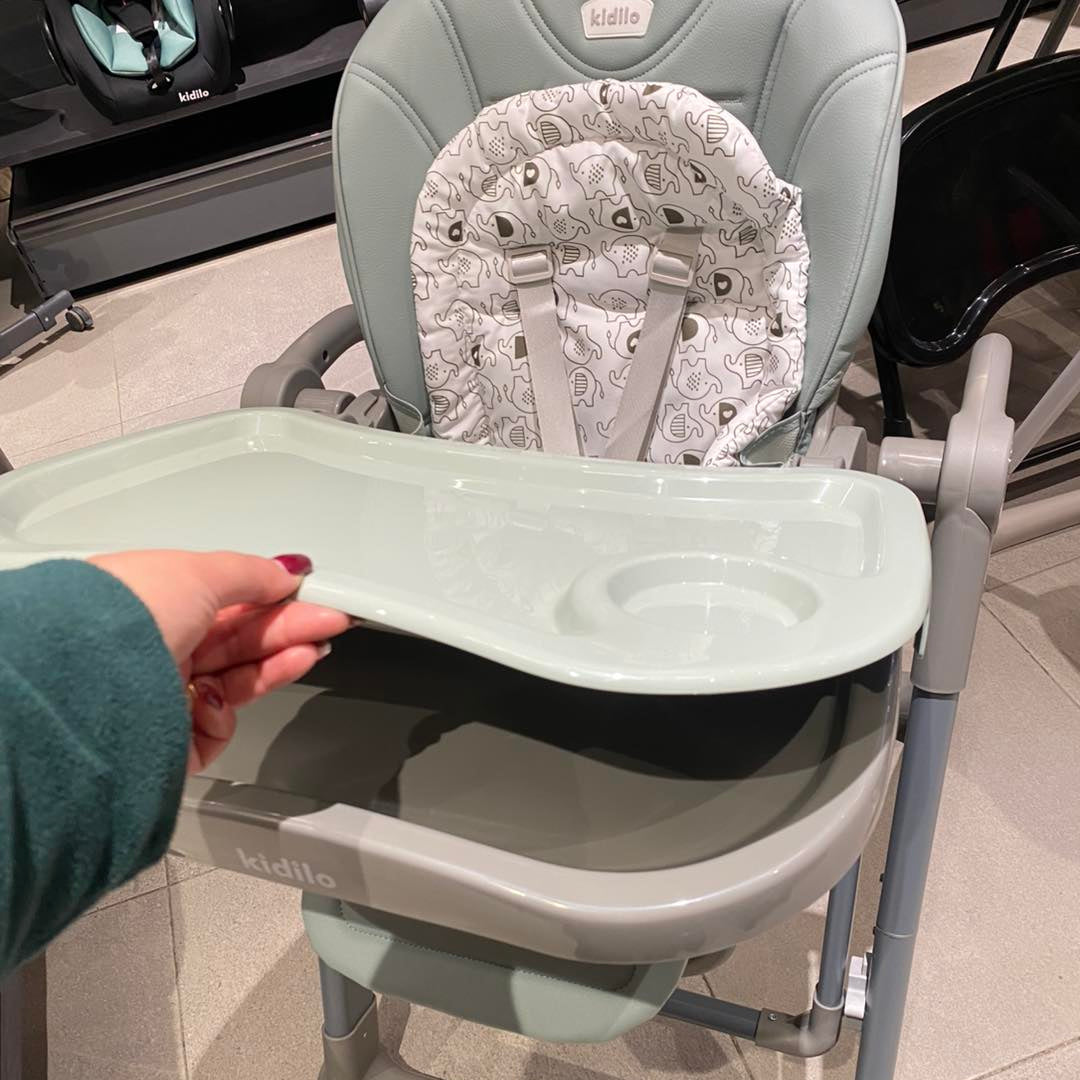 Kidilo – Chaise haute 2-en-1 avec fonction balançoire – Modèle KD305