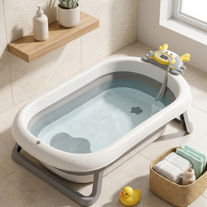 Baignoire pliable avec thermomètre intégré