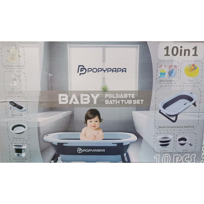 Popypapa – Ensemble baignoire pliable pour bébé 10 en 1