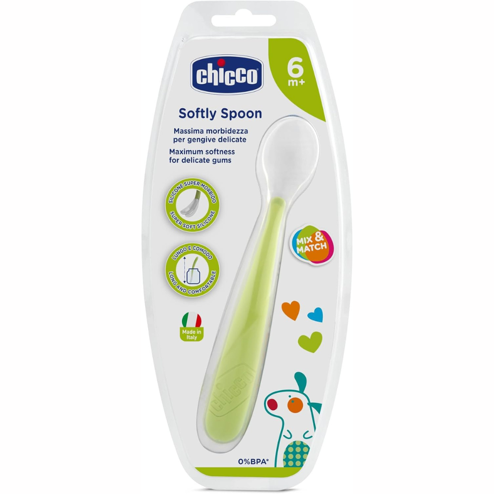 Chicco – Cuillère en silicone Super Soft pour bébé 6m+
