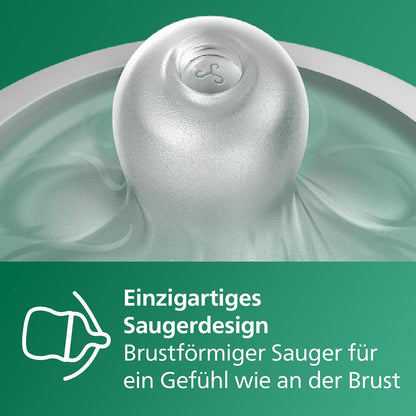 Philips Avent - Coffret Biberons en Verre  Natural Response – Pure Glass (120ml + 2x240ml) + Sucette ultra douce