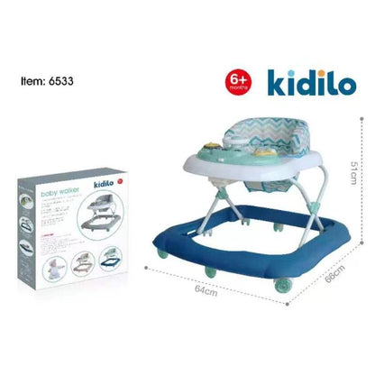 Kidilo – Trotteur bébé évolutif avec plateau d’activités (6 mois+)
