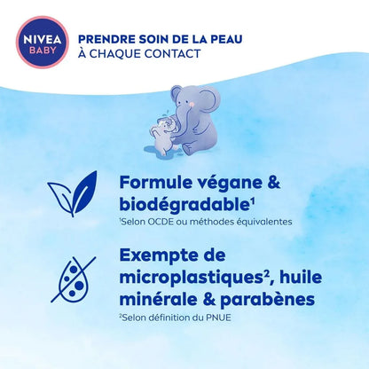 NIVEA – Baby Shampooing Douceur & Soin à l’Huile d’Amande & Vitamines B5, C, E – Sans Larmes