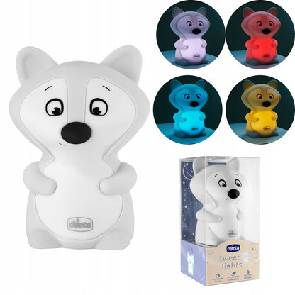 Chicco – Veilleuse Sweet Lights rechargeable et portable – Motif Renard