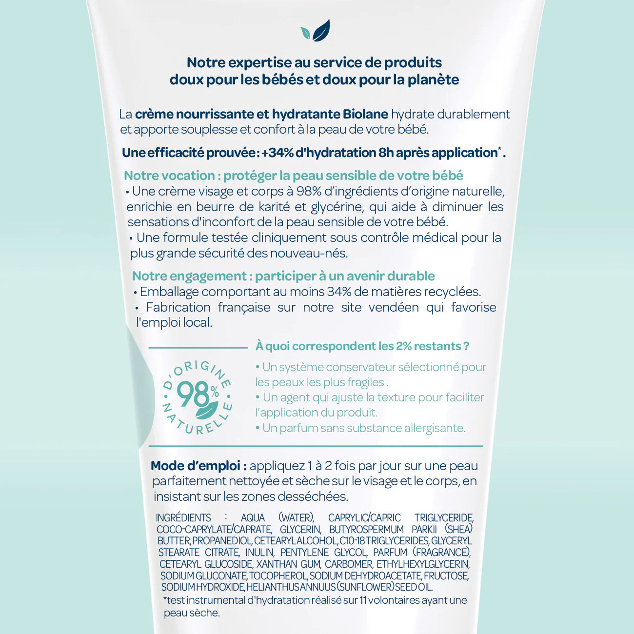Biolane – Crème nourrissante et hydratante
