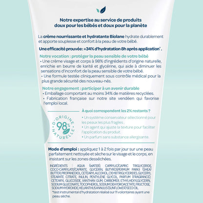Biolane – Crème nourrissante et hydratante