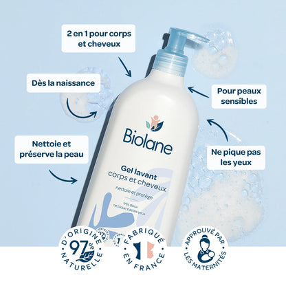 Biolane - Gel lavant corps & cheveux 2 en 1