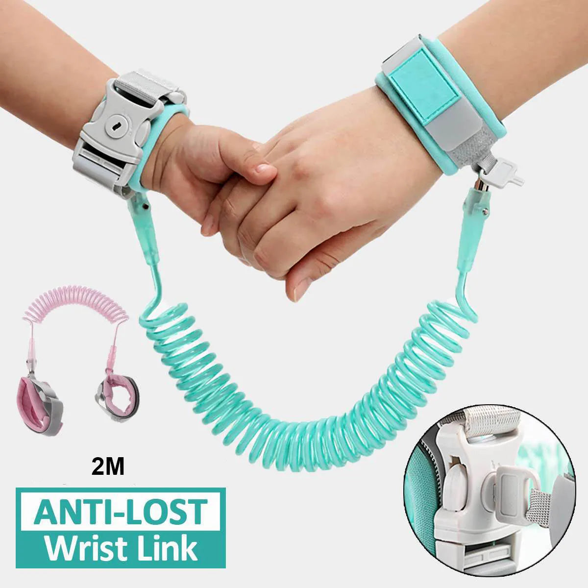 Sangle et Bracelet Anti-perte 2en1 avec clé pour Enfants