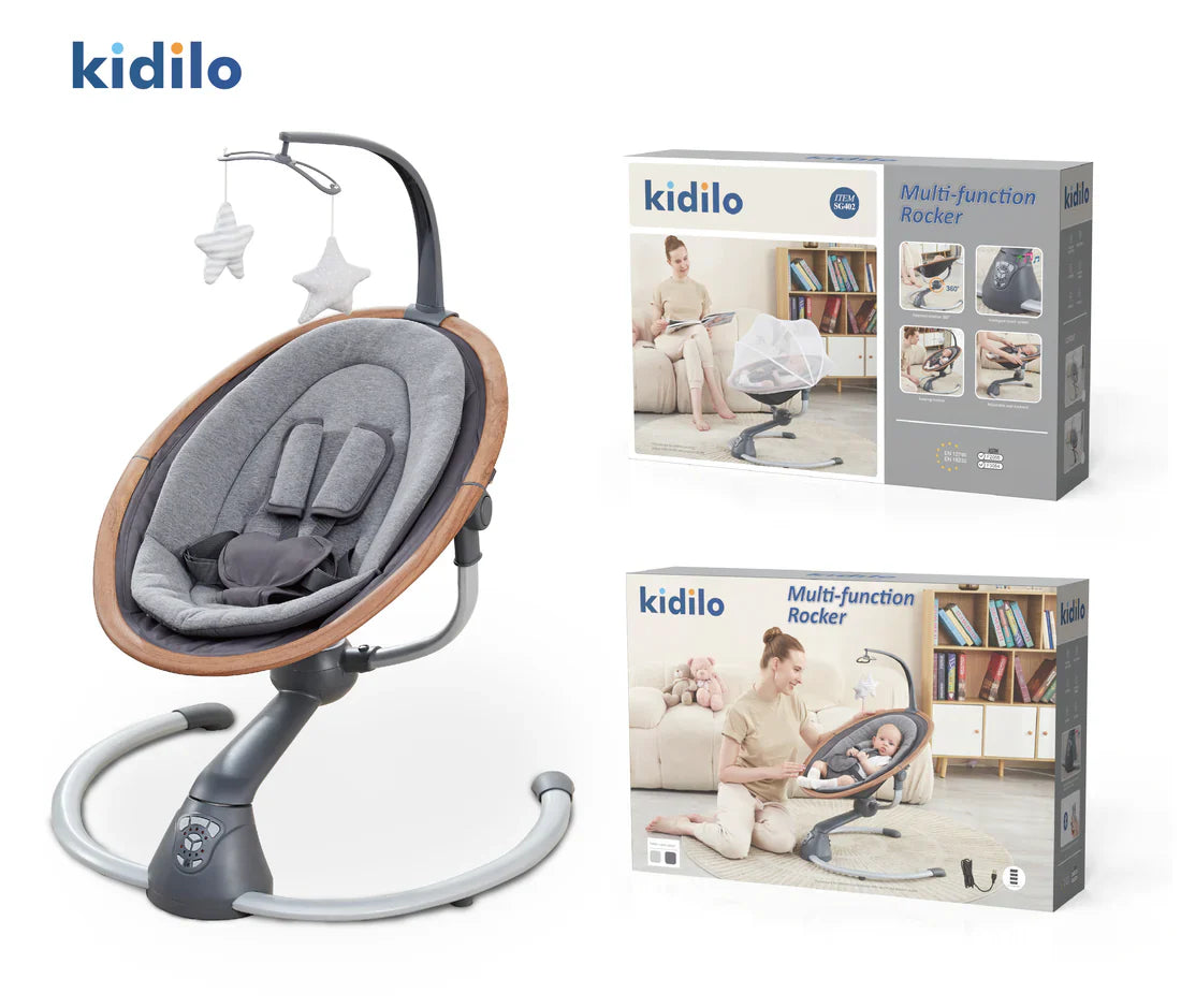 Kidilo - Balancelle électrique pour bébé avec Bluetooth