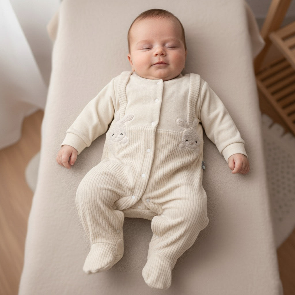 Grenouillère bébé en velours