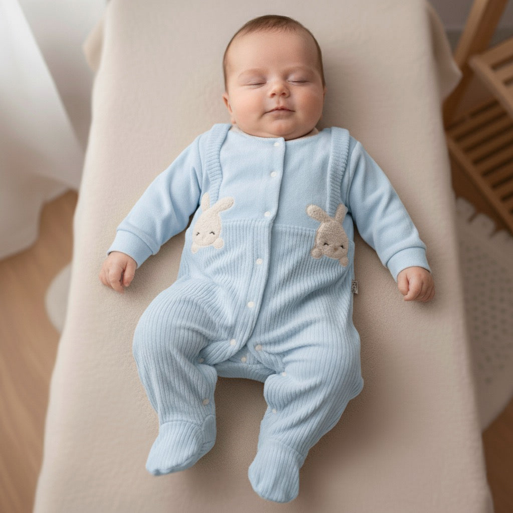 Grenouillère bébé en velours