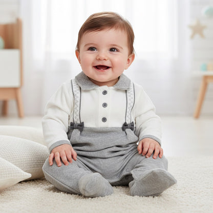 Grenouillère bébé en velours Bebelinna
