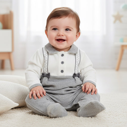 Grenouillère bébé en velours Bebelinna