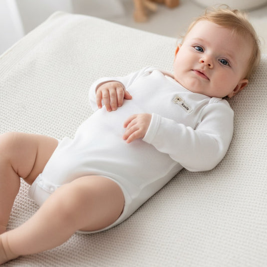 Body à manches longues "Blanc"