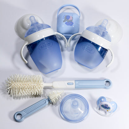 Coffret biberons et accessoires pour bébé – 7 pièces en silicone souple - ALGO - 9445