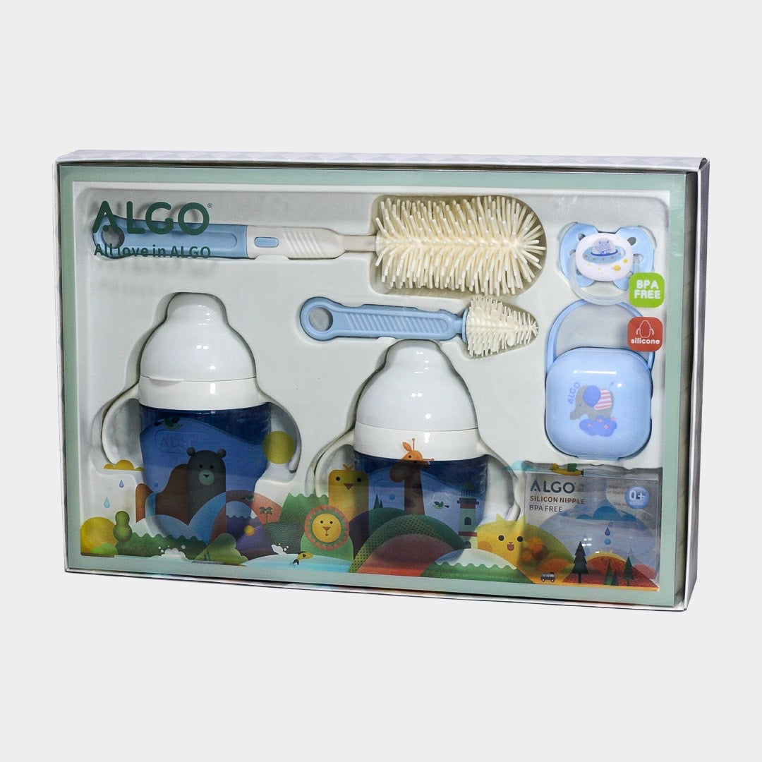 Coffret biberons et accessoires pour bébé – 7 pièces en silicone souple - ALGO - 9445