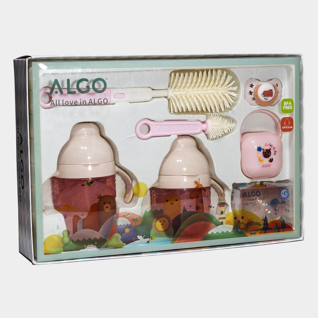 Coffret biberons et accessoires pour bébé – 7 pièces en silicone souple - ALGO - 9445