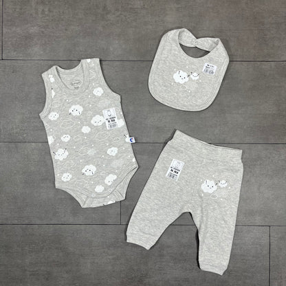 Ensemble 3 pièces pour bébé - Coton – De 0 à 6 mois