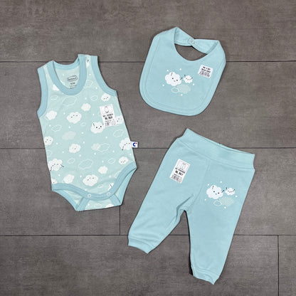 Ensemble 3 pièces pour bébé - Coton – De 0 à 6 mois