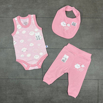 Ensemble 3 pièces pour bébé - Coton – De 0 à 6 mois