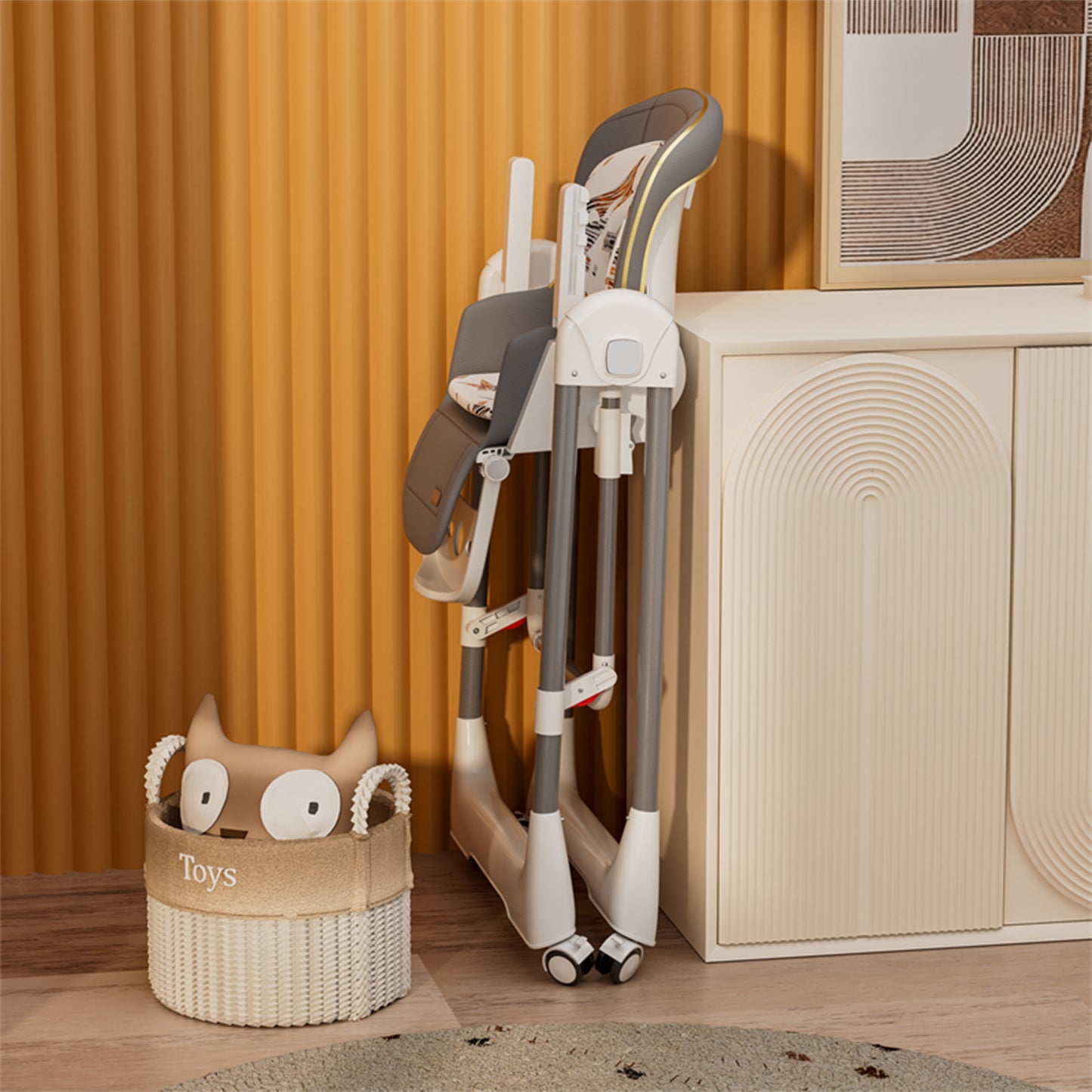 Kidilo – Chaise haute 2-en-1 avec fonction balançoire – Modèle 11-3
